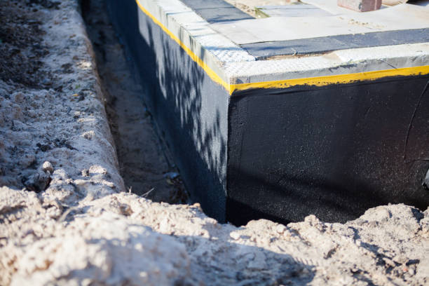 Residential Exterior Waterproofing installation at a College Corner, OH home by SJ Waterproofing Pros